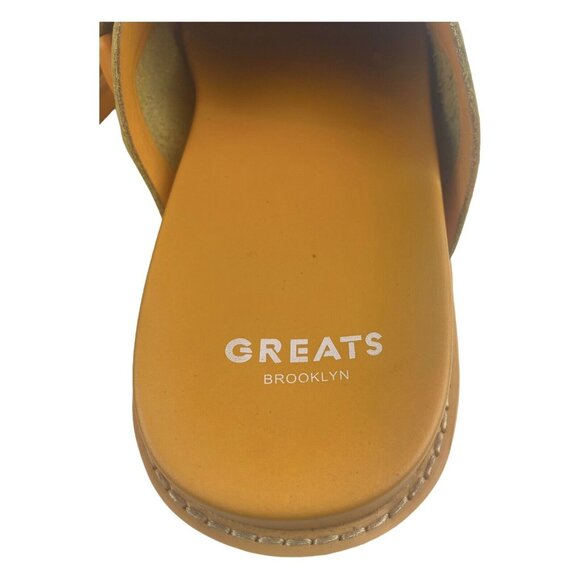 Greats Classon Unisex Yellow Orange Chrome Free Leather Slip On Clogs Shoes S 14 main image 9